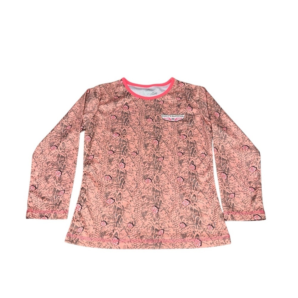 Harley Davidson Girl's Size 6 Performance Shirt T-Shirt Top NWT Snake Print